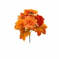 Ramo de otoño artificial con girasoles y hojas de arce para decoración de la cosecha - Ramo de Simulación de Otoño-B189