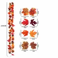 Gedetailleerde afmetingen voor kunstmatige esdoornbladwingerd, 200 cm lang en diverse bladen. - 26-Kops Veelkleurige Stijl (11) / 200cm