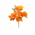 Bouquet artificiel d'automne avec roses orange et feuilles d'érable, 34cm. - Bouquet de Simulation d'Automne-B190