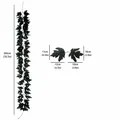 Dettaglio ghirlanda di foglie d'acero nere artificiali per decoro Ringraziamento - Stile Nero Scuro 26 Teste (20) / 200cm
