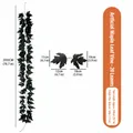 Close-up detail of artificial black maple leaf vine garland for Thanksgiving decor - 26-Head Dark Black Style (20) / 200cm
