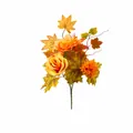Bouquet de fleurs d'automne artificielles avec feuilles d'érable pour Thanksgiving, 36 cm - Bouquet de Simulation d'Automne-B191