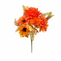 Bouquet d'automne artificiel orange avec tournesols et dahlias, 34 cm de long pour décor - Bouquet de Simulation d'Automne-B192