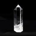 Natural clear quartz hexagonal crystal point wand for home decor and energy healing - White Crystal / Length 4-5cm