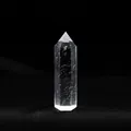 Elegant white smelted natural crystal pillar featuring a hexagonal single point design - White Smelted Quartz / Length 4-5cm