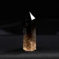 Natural smoky quartz hexagonal crystal point column for home decor and meditation - Smoky Quartz / Length 4-5cm