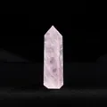 Natural pink rose quartz crystal column hexagonal single point prism for healing - Rose Quartz / Length 4-5cm