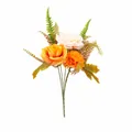 Bouquet de fleurs d'automne artificielles avec roses orange, longueur 40cm - Bouquet de Simulation d'Automne-B198