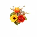 Variante SKU d'un bouquet de fleurs d'automne artificielles avec tournesol et rose - Bouquet de Simulation d'Automne-B199