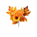 Bouquet d'automne artificiel avec tournesol et feuilles d'érable pour Thanksgiving, 35cm - Bouquet de Simulation d'Automne-B188