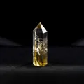 Natural Brazilian yellow citrine hexagonal crystal wand point for home decor healing - Citrine / Length 4-5cm