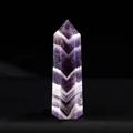 Natural chevron amethyst hexagonal crystal pillar point in dreamy purple style - Dream Amethyst / Length 4-5cm