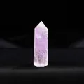 Natural Brazilian amethyst hexagonal crystal wand pillar for healing and meditation - Brazilian Amethyst / Length 4-5cm