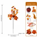 Bouquet d'automne artificiel avec citrouille et feuilles d'érable pour décoration - Bouquet de Simulation d'Automne-B368