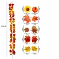 Kunstmatige herfst esdoornblad slinger met zonnebloemen en pompoenen, 200 cm lang. - Zonnebloem Pompoen Ahornblad Stijl (26头仿真枫叶藤条-011) / 200cm