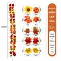 Kunstmatige herfst esdoornblad slinger met zonnebloemen en pompoenen, 200 cm lang. - Zonnebloem Pompoen Ahornblad Stijl (26头仿真枫叶藤条-011) / 200cm