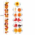Kunstmatige herfst esdoornblad slinger van 200 cm met zonnebloemen en pompoen decor - Oogstfeest Gemengde Florale Stijl (26头仿真枫叶藤条-013) / 200cm