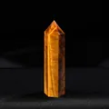 Natural hexagonal Tiger's Eye stone crystal point wand for chakra healing and decor - Tiger's Eye / Length 4-5cm