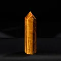Natural hexagonal Tiger's Eye stone crystal point wand for chakra healing and decor - Tiger's Eye / Length 4-5cm