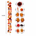 200cm kunstmatige esdoornblad slinger met zonnebloemen en pompoenen voor herfst decoratie - Oogst Zonnebloem Pompoen Stijl (26头仿真枫叶藤条-015) / 200cm