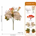 Tige de feuille d'érable et de baies d'automne artificielle pour fête, décor de 33 cm. - Bouquet de Simulation d'Automne-B340