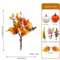 Bouquet d'automne artificiel avec citrouilles et feuilles d'érable pour décoration de maison - Bouquet de Simulation d'Automne-B351
