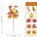 Tige d'automne artificielle avec mini citrouille et feuilles d'érable pour décor. - Bouquet de Simulation d'Automne-B363