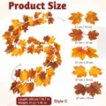 Kunstmatige herfst esdoornblad slinger 200cm voor oogstfeest en herfst huisdecoratie - 21-Kops Gradiënt Herfst Stijl (Stijl C) / 200cm