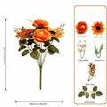Spécifications de taille pour bouquet de fleurs artificielles d'automne - Bouquet de Simulation d'Automne-B308