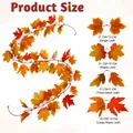 Kunstmatige herfstslinger van esdoornbladeren voor Thanksgiving, 200cm lengte - 21-Kops Multi-spec Gemengde Stijl (Stijl W) / 200cm