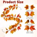 Kunstmatige herfstslinger van esdoornbladeren voor Thanksgiving, 200cm lengte - 21-Kops Multi-spec Gemengde Stijl (Stijl W) / 200cm
