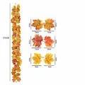Kunstmatige esdoornblad slinger 175cm voor herfst en Thanksgiving decoratie in huis - Herfst Natuurlijke Gradiënt Ahorn Stijl (111) / 175cm