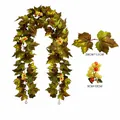 Kunstmatige herfst druivenrank met esdoornbladeren en druiven voor feestelijke decoratie - Kunstmatige Herfst Druivenstok (Stijl A) / 175cm