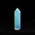 Polished hexagonal opalite crystal pillar point for healing energy and home decor - Synthetic Opal / Length 4-5cm
