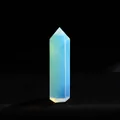 Polished hexagonal opalite crystal pillar point for healing energy and home decor - Synthetic Opal / Length 4-5cm