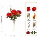 Bouquet d'automne artificiel avec pièces d'assemblage et dimensions du produit - Bouquet de Simulation d'Automne-B307