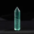 Natural green fluorite crystal point hexagonal wand for energy healing and home decor - Green Fluorite / Length 4-5cm