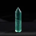Natural green fluorite crystal point hexagonal wand for energy healing and home decor - Green Fluorite / Length 4-5cm