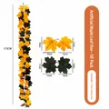 Kunstmatige esdoornblad slinger 175cm voor herfst en Thanksgiving decoratie - Geel Zwart Afwisselende Stijl (10) / 175cm