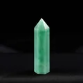 Polished natural green aventurine crystal hexagonal column point for healing and decor - Aventurine Jade / Length 4-5cm