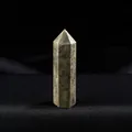 Natural polished pyrite crystal point hexagonal wand for home decor and crystal healing - Pyrite Crystal Wand / Length 4-5cm