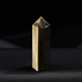 Natural gold sheen obsidian hexagonal crystal point for meditation and home decor - Gold Obsidian / Length 4-5cm