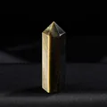 Natural gold sheen obsidian hexagonal crystal point for meditation and home decor - Gold Obsidian / Length 4-5cm