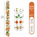 175cm kunstmatige herfst esdoornblad slinger met witte pompoenen en bessen voor decoratie - Kunstmatige Pompoen Bessen Ahorn Stijl (017) / 175cm / Warme herfstkleuren