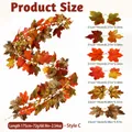 175 cm Kunstmatige Esdoornblad Slinger voor Herfst Oogst Decoratie - Kunstmatige Ahorn Stijl (C) / 175cm / Herfst Gradiënt