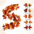 175cm kunstmatige esdoornblad slinger voor herfst- en Thanksgiving-huisdecoratie - Kunstmatige Ahorn Stijl (D) / 175cm / Herfst Gradiënt