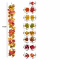 Kunstmatige esdoornblad slinger 175cm lang voor Thanksgiving oogstfeest decoratie - Herfst ahornbladeren met rode bessen stijl (4) / 175cm