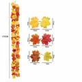 Kunstmatige herfst esdoornblad slinger 175cm voor Thanksgiving en oogstfeest decor. - Geel-Oranje-Rood Gradiënt Ahornbladeren (17) / 175cm