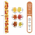 Kunstmatige herfst esdoornblad slinger 175cm voor Thanksgiving en oogstfeest decor. - Geel-Oranje-Rood Gradiënt Ahornbladeren (17) / 175cm