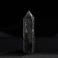 Natural Fireworks Stone crystal obelisk with iridescent blue flashes and dark finish - Fireworks Stone / Length 4-5cm
